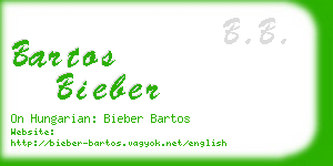 bartos bieber business card